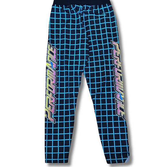 adidas Jeremy Scott Jogger Pants Mens Size Medium Black Grid Print Streetwear - Picture 2 of 4